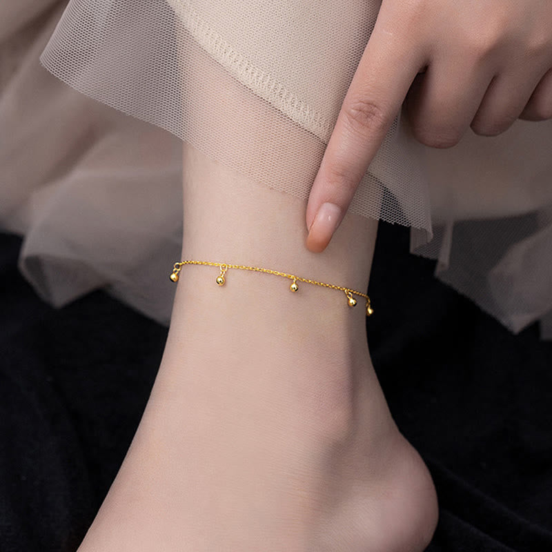 Buddha Stones 925 Srebro Małe Koraliki Charm Błogosławieństwo Anklet - image 4