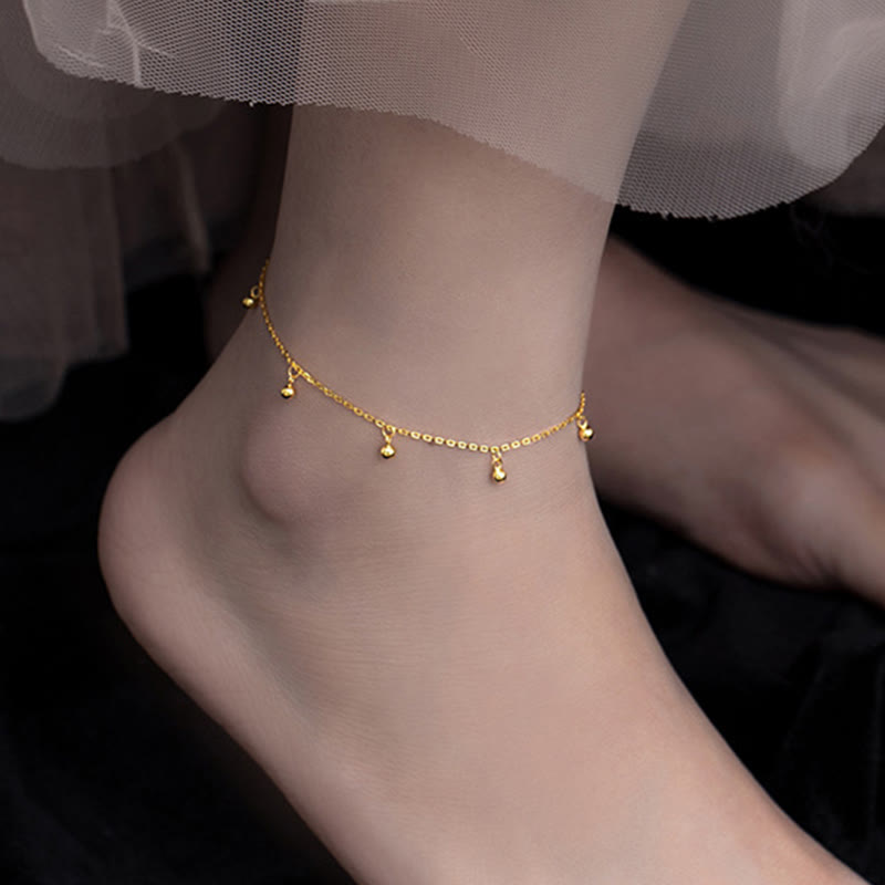 Buddha Stones 925 Srebro Małe Koraliki Charm Błogosławieństwo Anklet - image 3