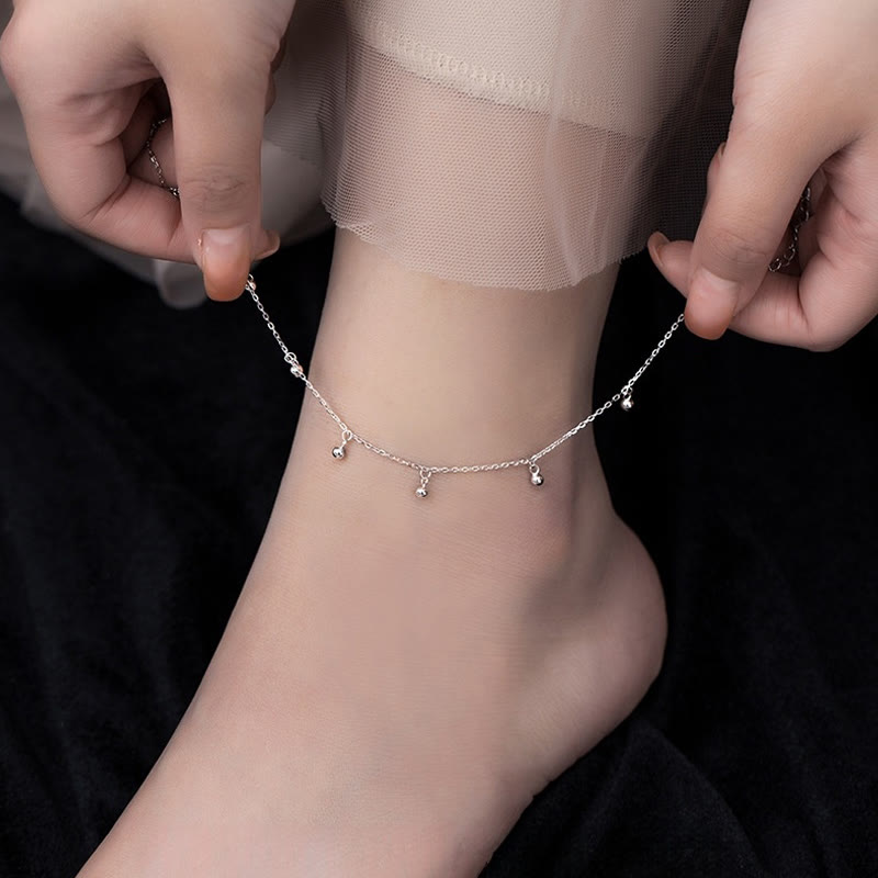 Buddha Stones 925 Srebro Małe Koraliki Charm Błogosławieństwo Anklet - image 7