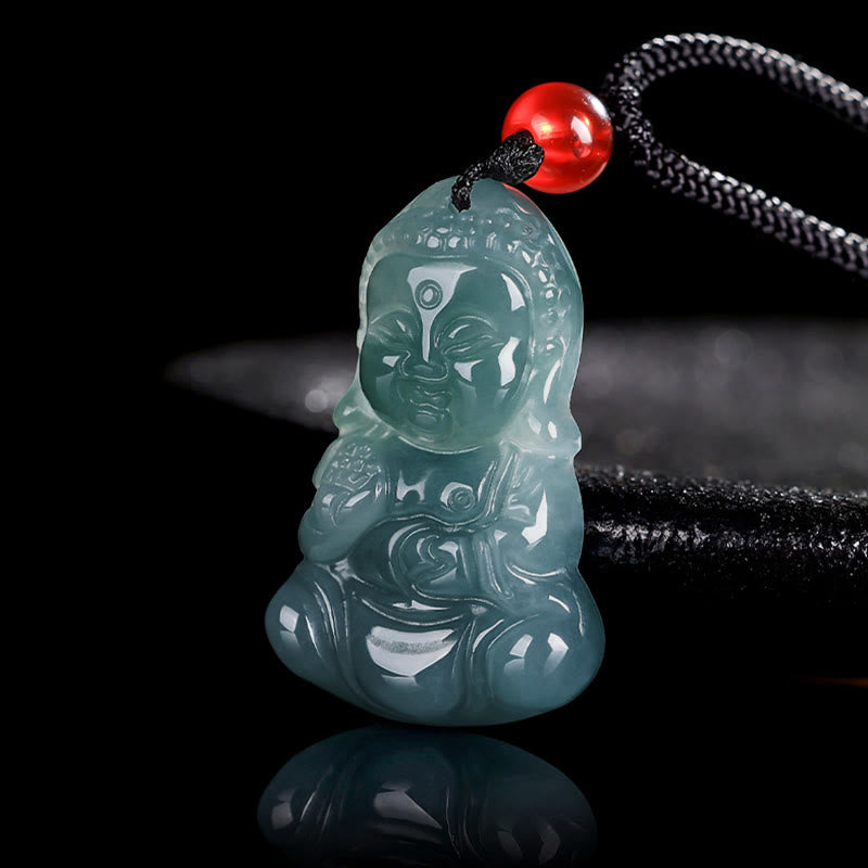 Buddha Stones Jade Baobao Budda Naszyjnik Dobrobyt Wisiorek - image 2