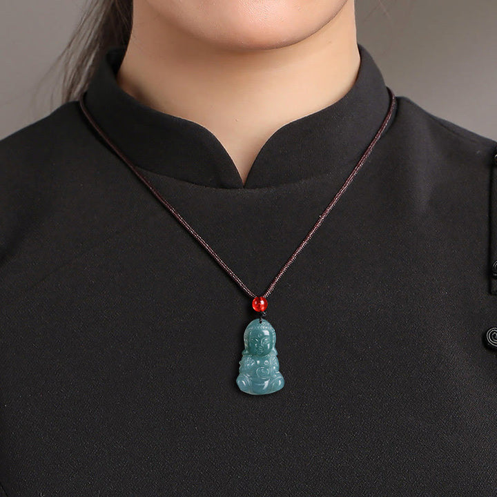 Buddha Stones Jade Baobao Budda Naszyjnik Dobrobyt Wisiorek - image 5