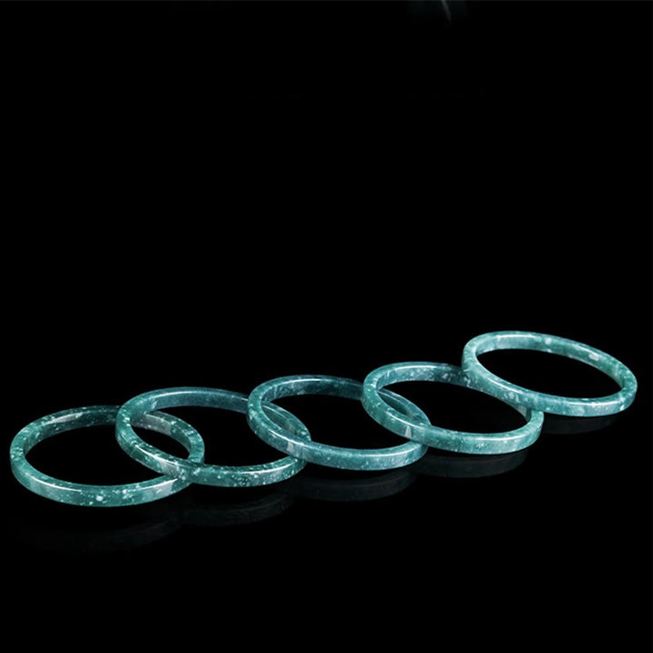 Buddha Stones Naturalne Jade Obfitość Cienka Bransoletka Bangle - image 2