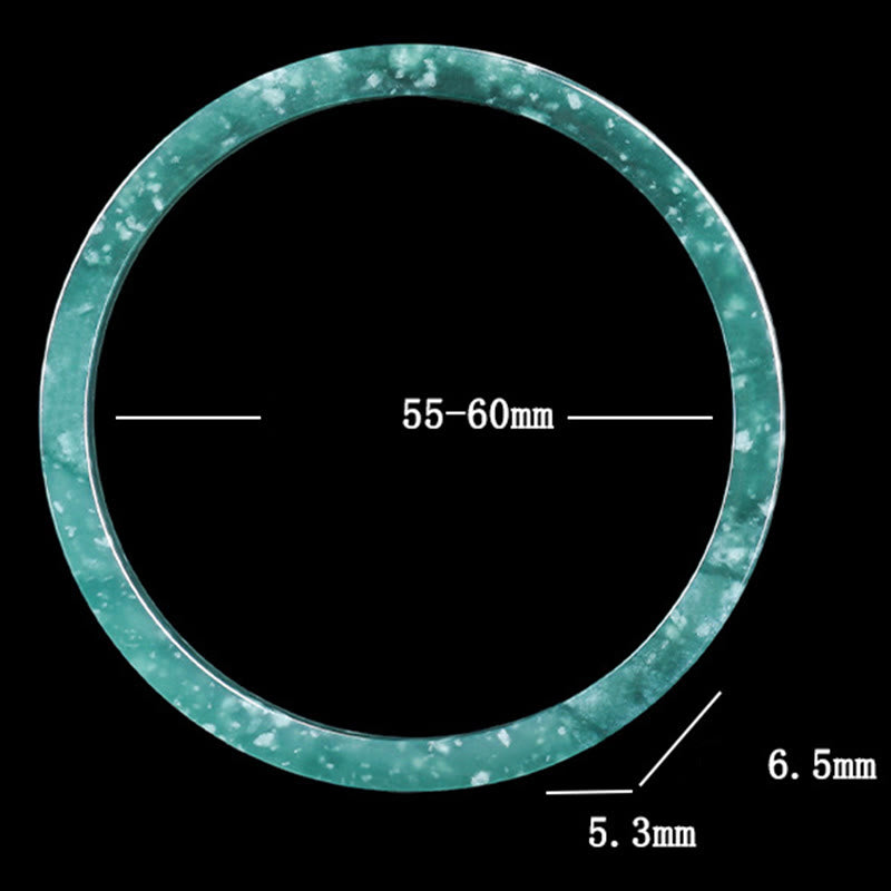 Buddha Stones Naturalne Jade Obfitość Cienka Bransoletka Bangle - image 7
