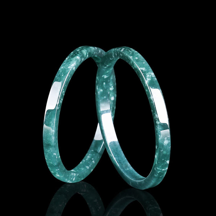 Buddha Stones Naturalne Jade Obfitość Cienka Bransoletka Bangle - image 1