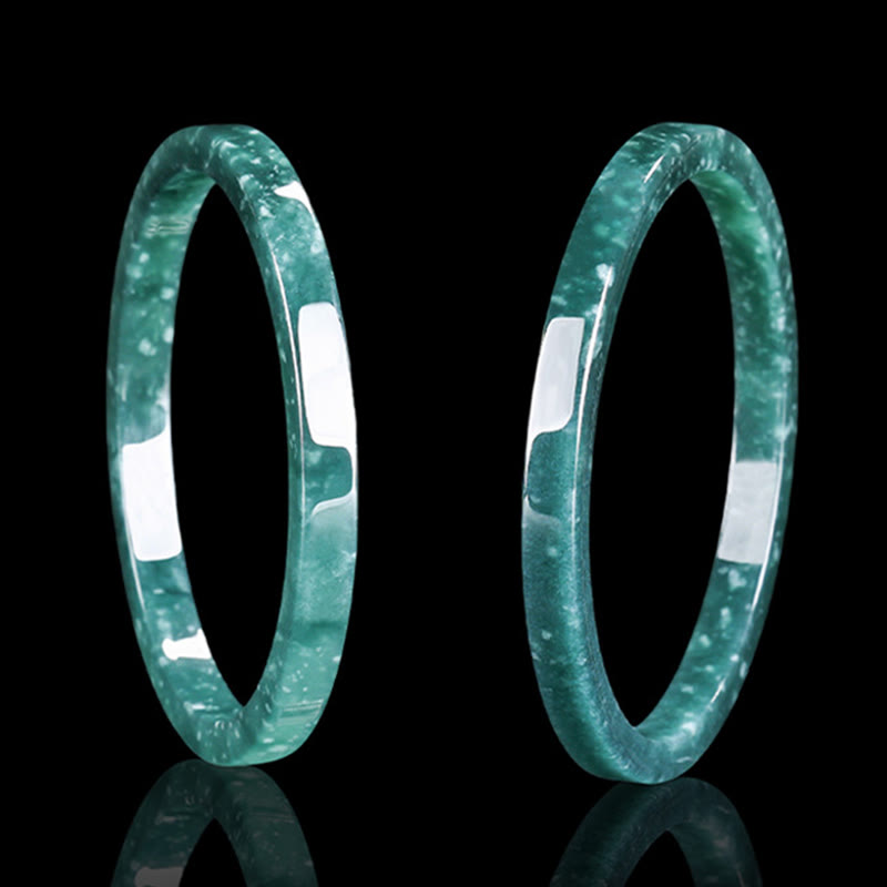 Buddha Stones Naturalne Jade Obfitość Cienka Bransoletka Bangle - image 10