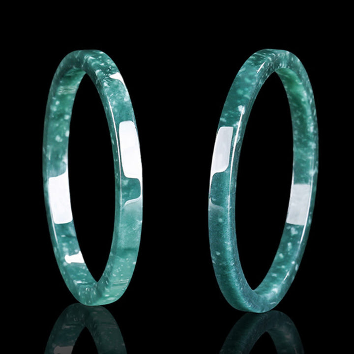 Buddha Stones Naturalne Jade Obfitość Cienka Bransoletka Bangle - image 10