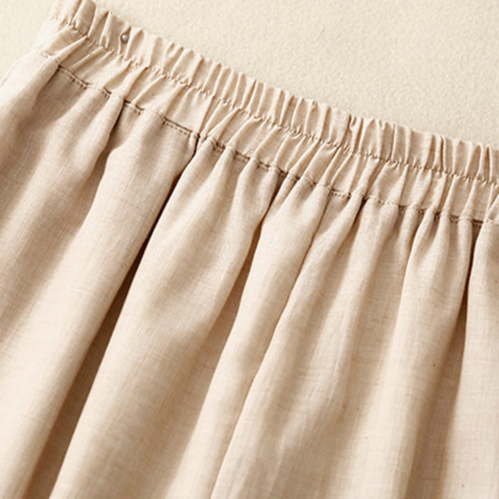 Buddha Stones, swobodne, jednokolorowe, chińskie, żabie guziki, bawełniane, lniane, damskie, szerokie spodnie nogawki - image 11