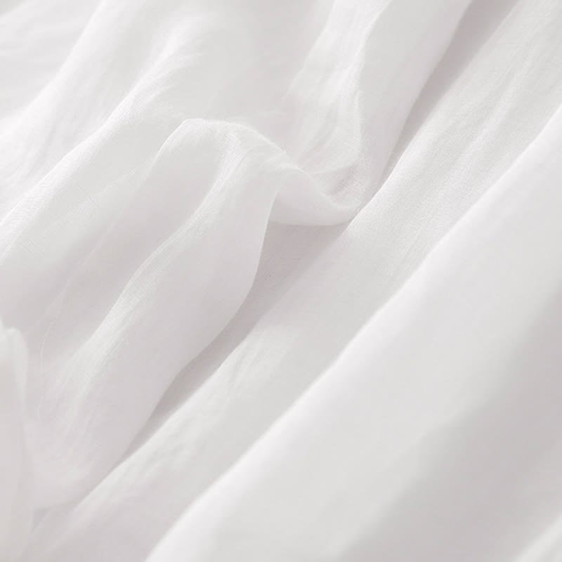 Kamienie Buddha Stones Letnie Haftowane Podwójna Warstwa Bawełny Lnianej Damskie Szerokie Spodnie Nogawki Z Kieszeniami - image 27