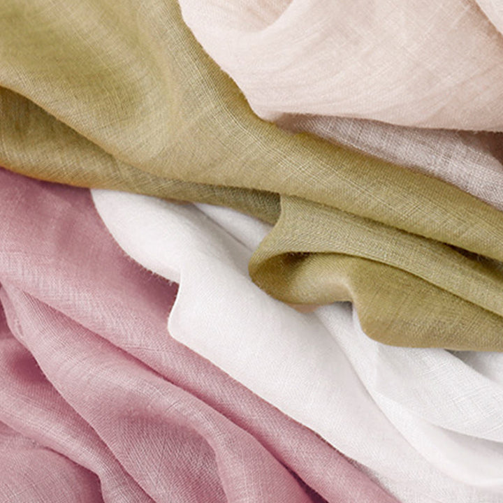 Kamienie Buddha Stones Letnie Haftowane Podwójna Warstwa Bawełny Lnianej Damskie Szerokie Spodnie Nogawki Z Kieszeniami