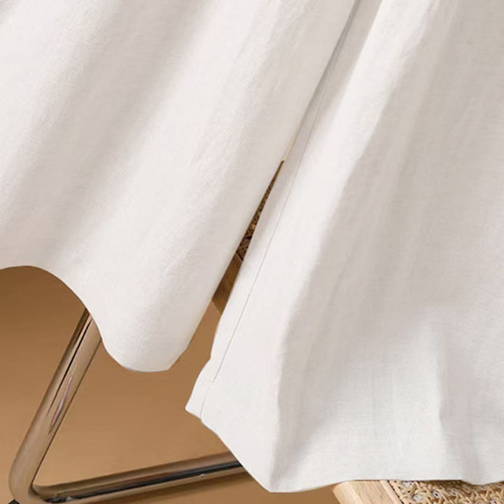 Buddha Stones Letnie swobodne, czyste kolory, 7-8 długości, bawełna, len, damskie, szerokie nogawki - image 13