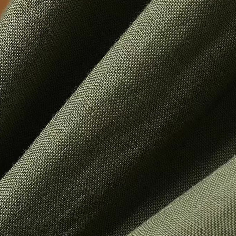 Buddha Stones Letnie swobodne, czyste kolory, 7-8 długości, bawełna, len, damskie, szerokie nogawki - image 5