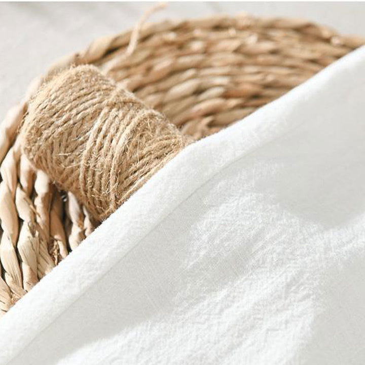 Buddha Stones Letnie swobodne spodnie męskie ze ściągaczem Ramie Linen z kieszeniami - image 7