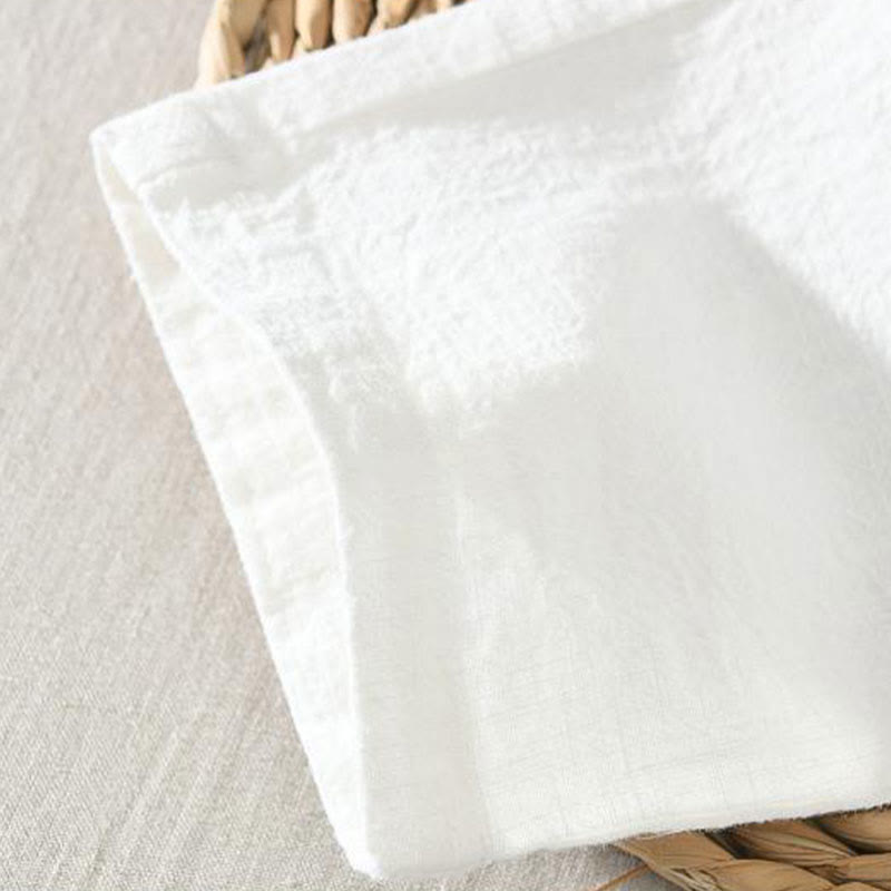 Buddha Stones Letnie swobodne spodnie męskie ze ściągaczem Ramie Linen z kieszeniami - image 8