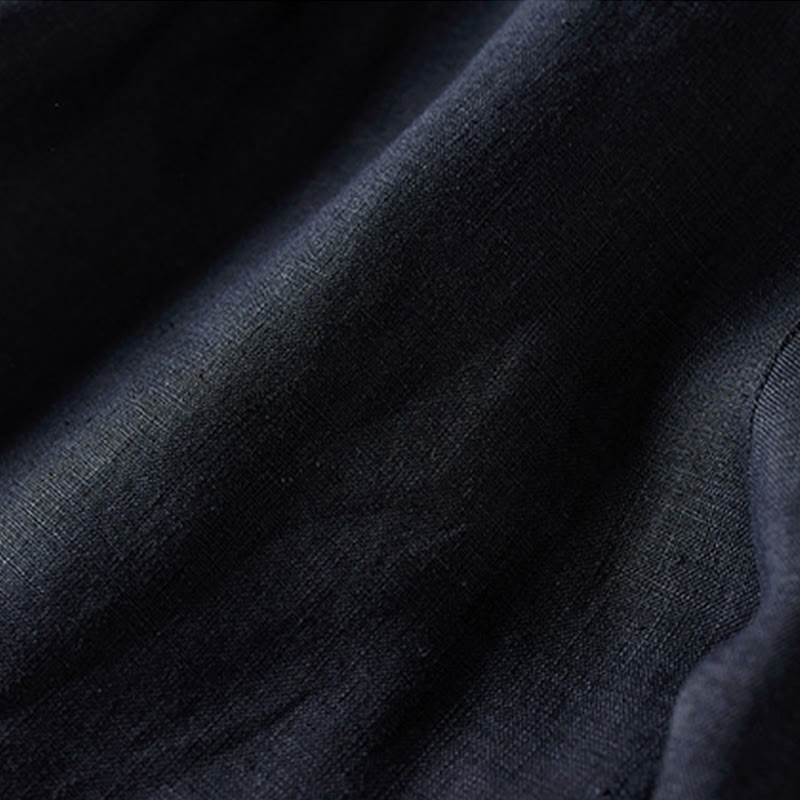 Buddha Stones Letnie Codzienne Proste Zmarszczone Projekty Bawełniane Lniane Damskie Szorty Z Kieszeniami - image 13