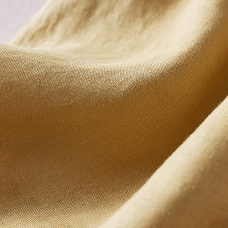 Buddha Stones Letnie Codzienne Proste Zmarszczone Projekty Bawełniane Lniane Damskie Szorty Z Kieszeniami - image 33