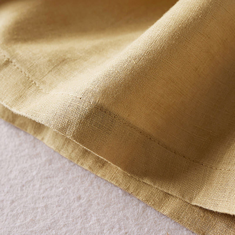 Buddha Stones Letnie Codzienne Proste Zmarszczone Projekty Bawełniane Lniane Damskie Szorty Z Kieszeniami - image 34