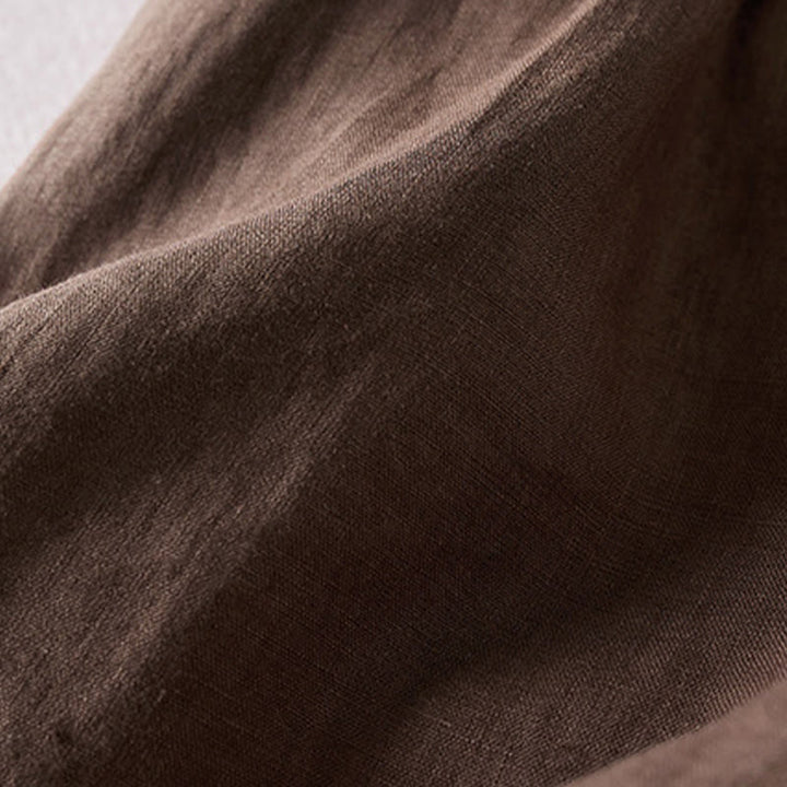 Buddha Stones Letnie Codzienne Proste Zmarszczone Projekty Bawełniane Lniane Damskie Szorty Z Kieszeniami - image 26