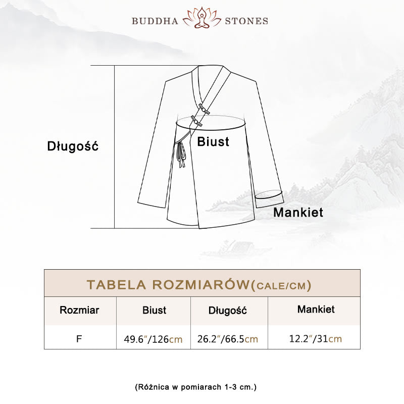 Koszula z nadrukiem Hanfu z Buddha Stones , lniana kurtka z ramii - image 5