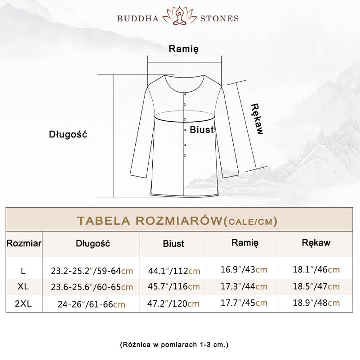 Buddha Stones Okrągły Dekolt Casual Bluzka Haft Długi Rękaw Koszula Bawełniana Lniana Top Koszule Damskie - image 5