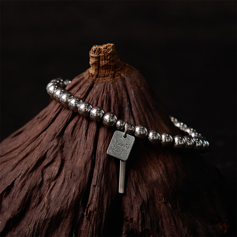 Bransoletka z Buddha Stones ze stali tytanowej Good Lucky Balance