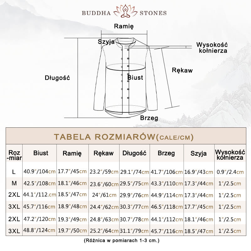 Buddha Stones Solidny Strój Tang Tradycyjny Polar Podszyty Mundur Długi Rękaw Top Spodnie Męski Zestaw - image 5