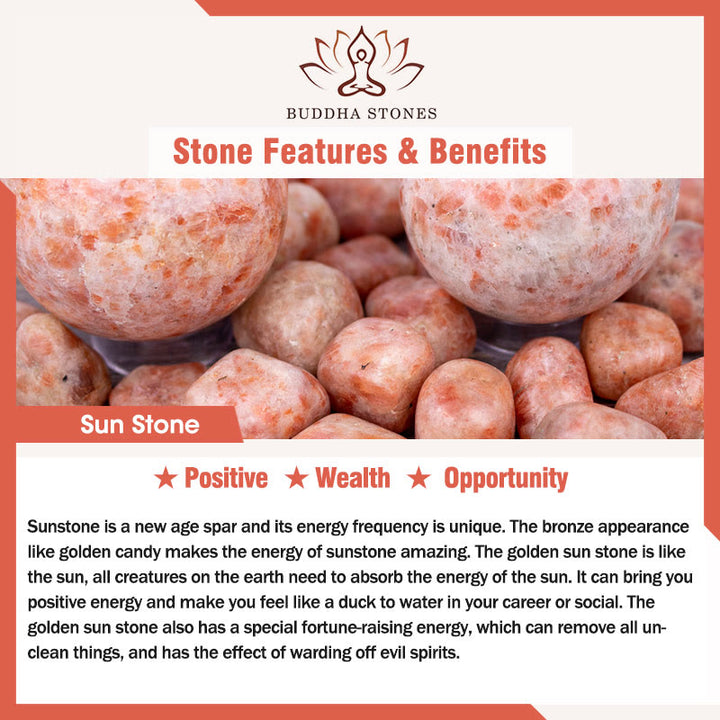 Bransoletka z naturalnego kamienia słonecznego PiXiu Wealth Buddha Stones