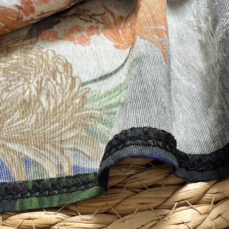 Buddha Stones Casual Printed Uspicious Clouds Various Petals Damska koszulka z okrągłym dekoltem i krótkim rękawem z poliestru