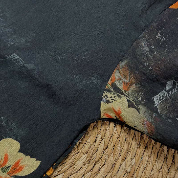 Buddha Stones Casual Printed Uspicious Clouds Various Petals Damska koszulka z okrągłym dekoltem i krótkim rękawem z poliestru