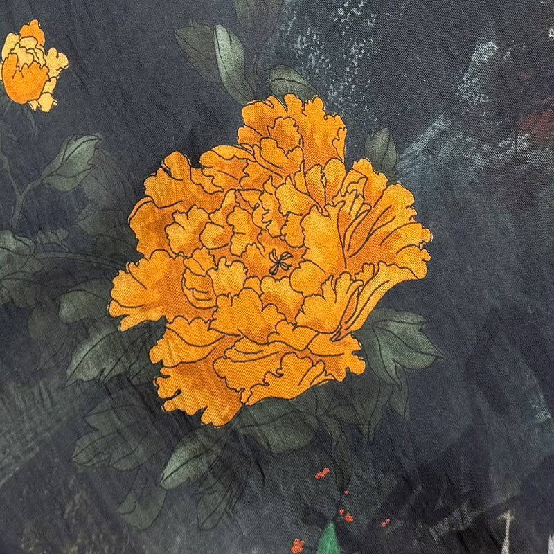 Buddha Stones Casual Printed Uspicious Clouds Various Petals Damska koszulka z okrągłym dekoltem i krótkim rękawem z poliestru