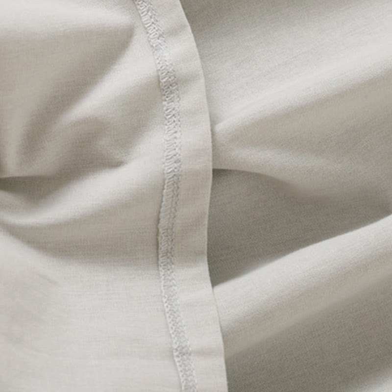 Sukienka midi z krótkim rękawem z bawełny i lnu z kieszeniami i letnimi guzikami Buddha Stones - image 15