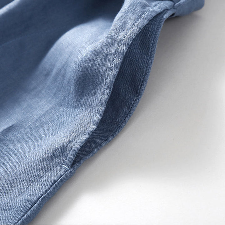 Sukienka midi z krótkim rękawem i bawełny Buddha Stones z krótkim rękawem i kieszeniami - image 12