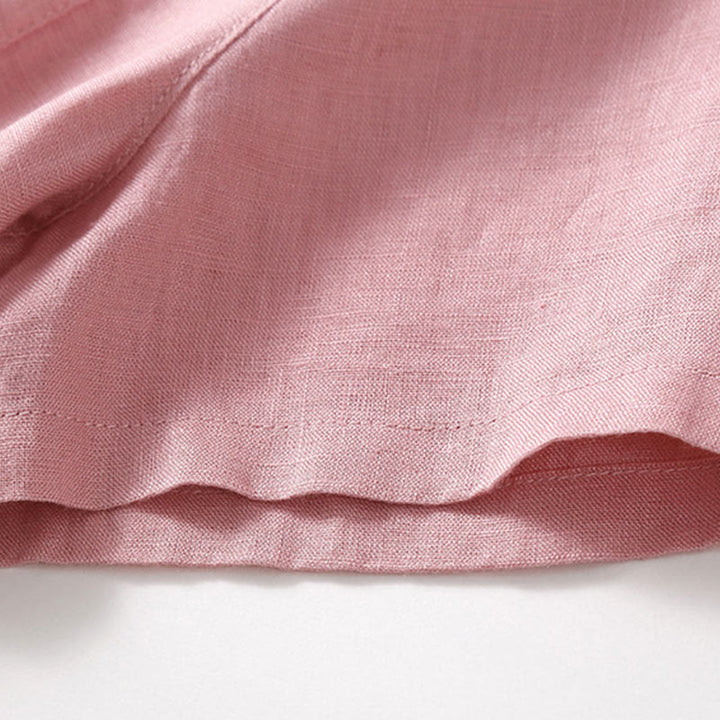 Sukienka midi z krótkim rękawem i bawełny Buddha Stones z krótkim rękawem i kieszeniami - image 7