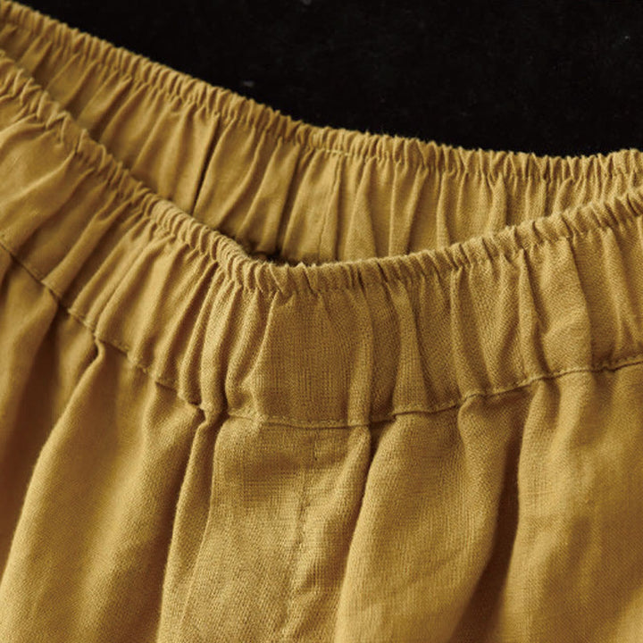 Damskie spodnie haremowe z kieszeniami i wiązaniem w talii z motywem Buddha Stones, letnie, swobodne, proste - image 4