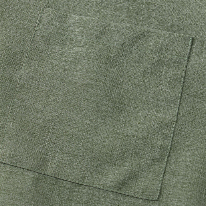 Koszula męska z krótkim rękawem i kieszenią, zapinana na guziki i prosta, z Buddha Stones - image 5