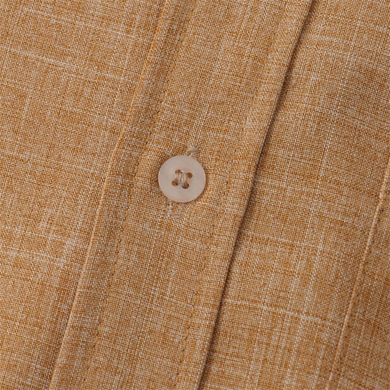 Koszula męska z krótkim rękawem i kieszenią, zapinana na guziki i prosta, z Buddha Stones - image 25