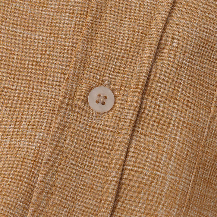 Koszula męska z krótkim rękawem i kieszenią, zapinana na guziki i prosta, z Buddha Stones - image 25