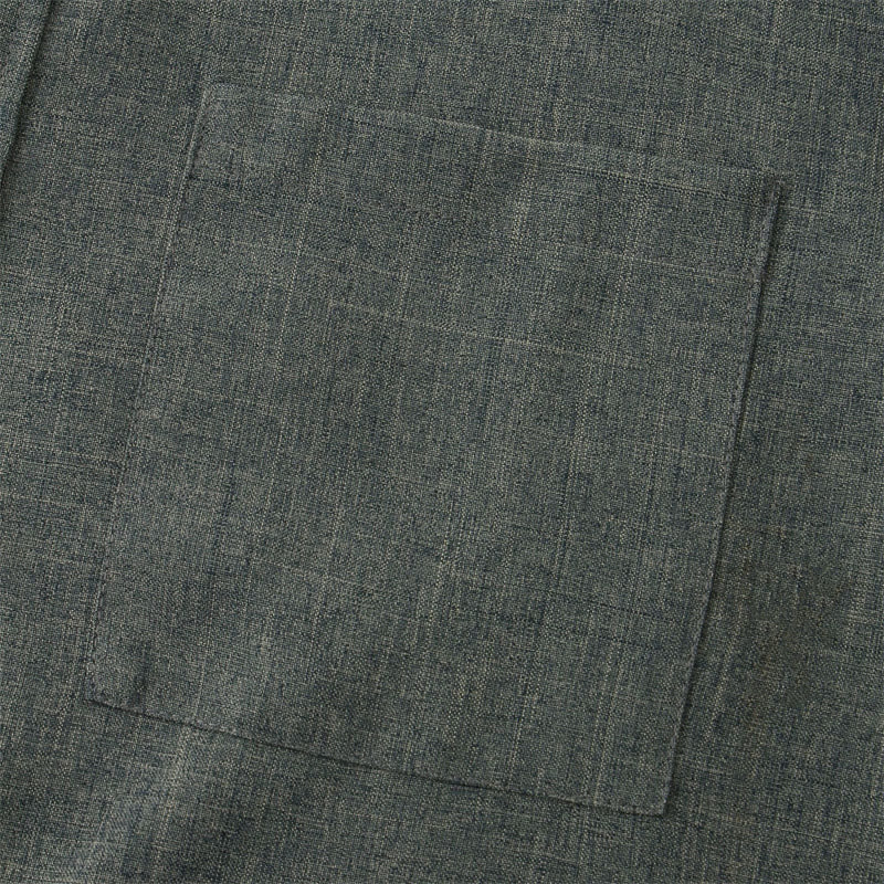 Koszula męska z krótkim rękawem i kieszenią, zapinana na guziki i prosta, z Buddha Stones - image 33