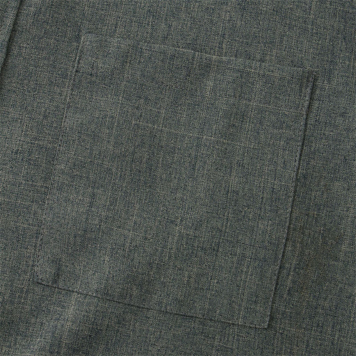 Koszula męska z krótkim rękawem i kieszenią, zapinana na guziki i prosta, z Buddha Stones - image 33