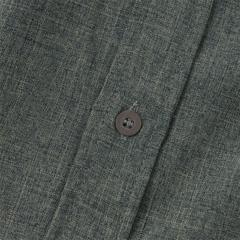 Koszula męska z krótkim rękawem i kieszenią, zapinana na guziki i prosta, z Buddha Stones - image 32