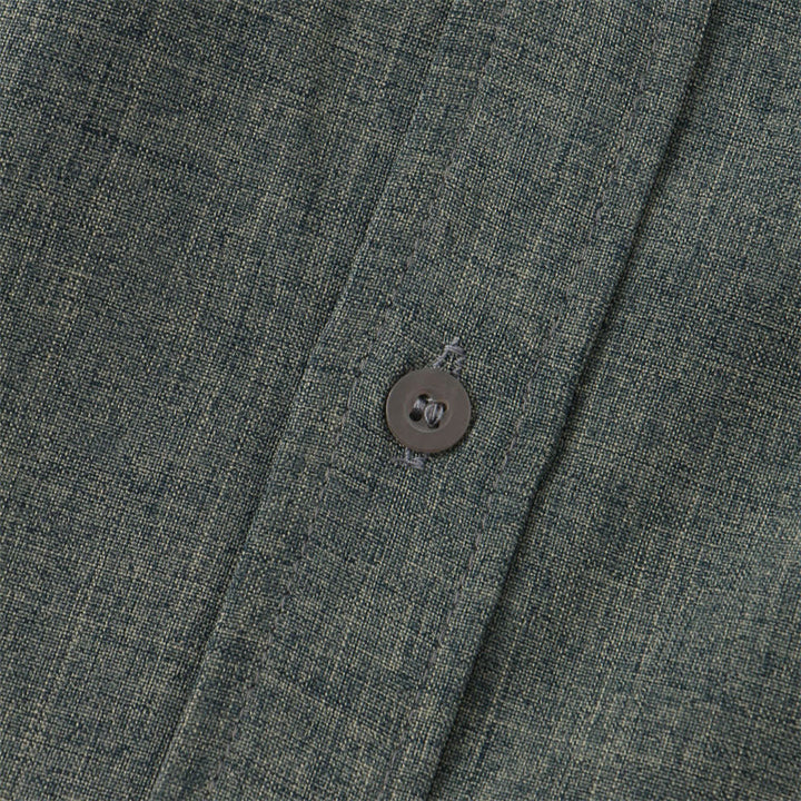 Koszula męska z krótkim rękawem i kieszenią, zapinana na guziki i prosta, z Buddha Stones - image 32