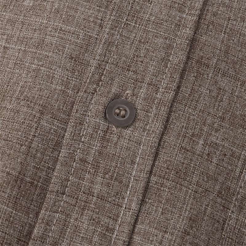 Koszula męska z krótkim rękawem i kieszenią, zapinana na guziki i prosta, z Buddha Stones - image 39