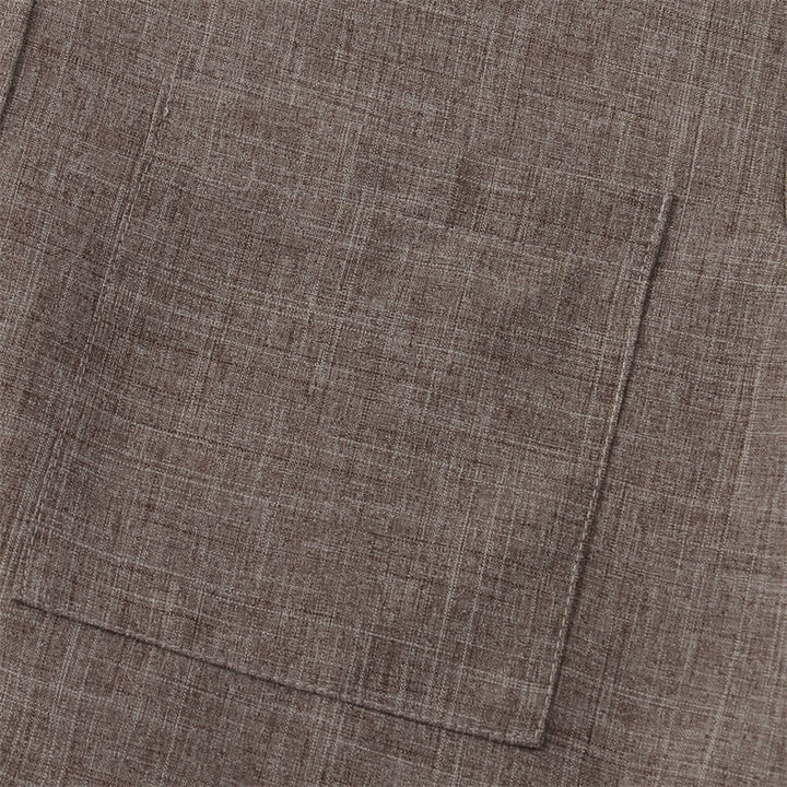 Koszula męska z krótkim rękawem i kieszenią, zapinana na guziki i prosta, z Buddha Stones - image 40