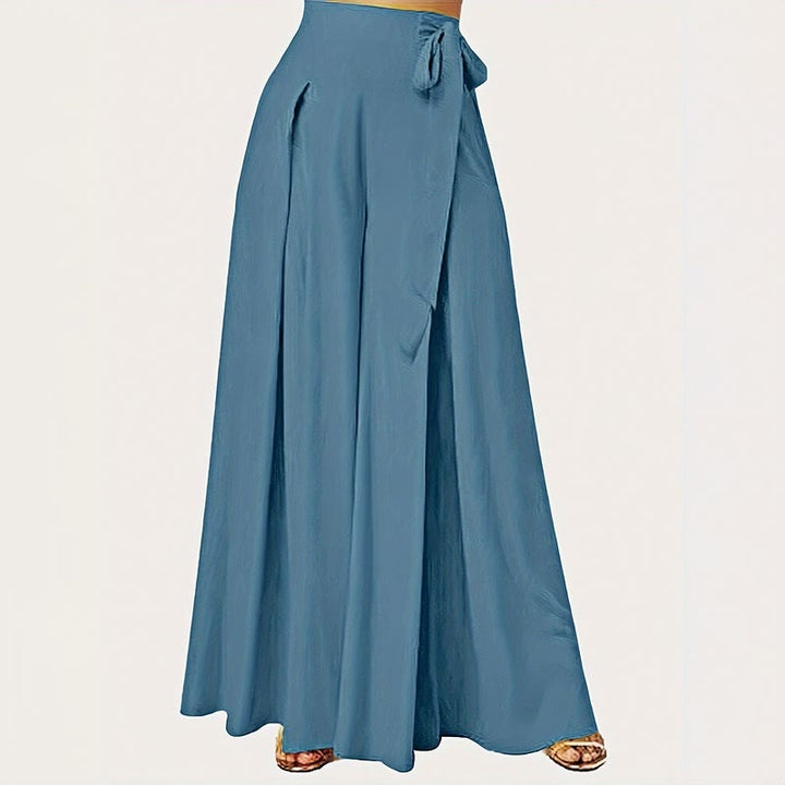 Spodnie damskie z szerokimi nogawkami Buddha Stones Spring Casual Retro Plain Drawstring z kieszeniami