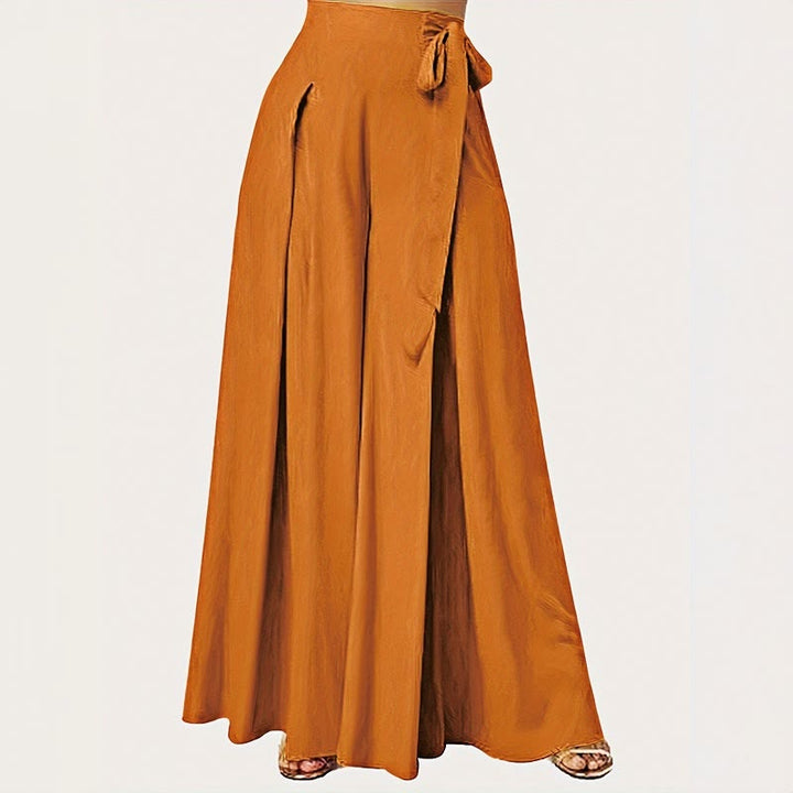 Spodnie damskie z szerokimi nogawkami Buddha Stones Spring Casual Retro Plain Drawstring z kieszeniami