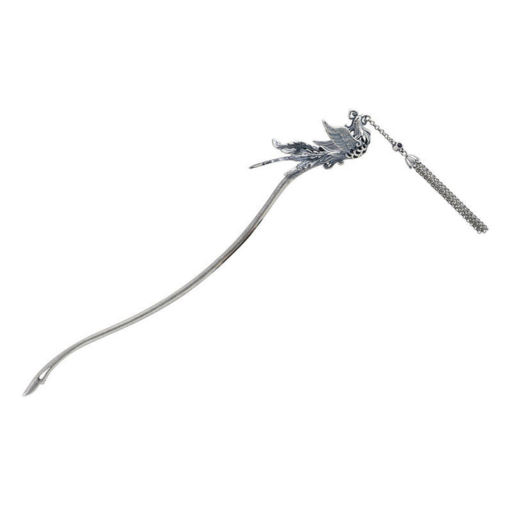 Buddha Stones 925 Srebro Sterlingowe Feniks Frędzle Ochrona Spinka Do Włosów - image 10