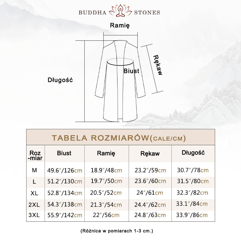 Buddha Stones Jesień Prosty Casual Bawełna Len Męski Średniej Długości Płaszcz Odzież - image 5