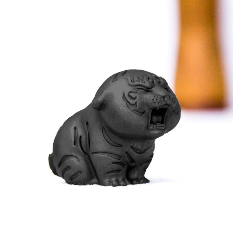 Buddha Stones Mini Uroczy Tygrys Żelazo Proszek Rdza Odlew Żywicy Statua Dekoracja Domu