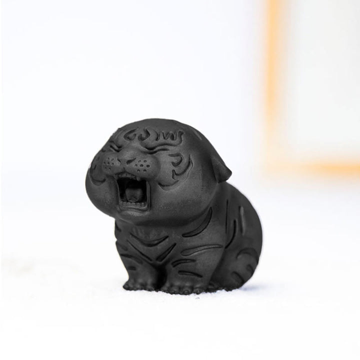 Buddha Stones Mini Uroczy Tygrys Żelazo Proszek Rdza Odlew Żywicy Statua Dekoracja Domu