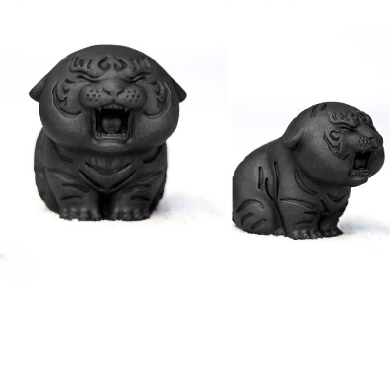 Buddha Stones Mini Uroczy Tygrys Żelazo Proszek Rdza Odlew Żywicy Statua Dekoracja Domu