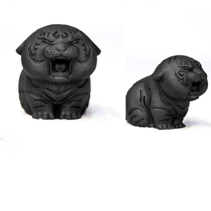 Buddha Stones Mini Uroczy Tygrys Żelazo Proszek Rdza Odlew Żywicy Statua Dekoracja Domu